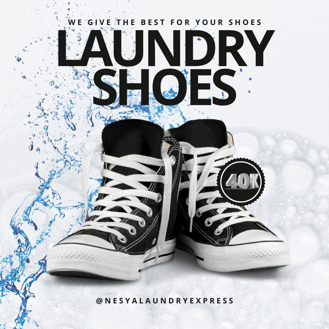 white and brown simple minimalist shoes laundry promotion instagram post